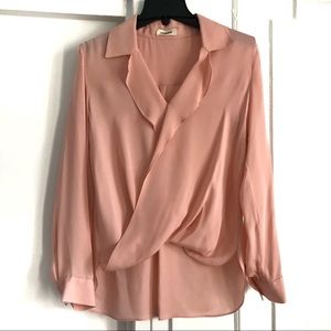 L’ AGENCE front drape top blouse